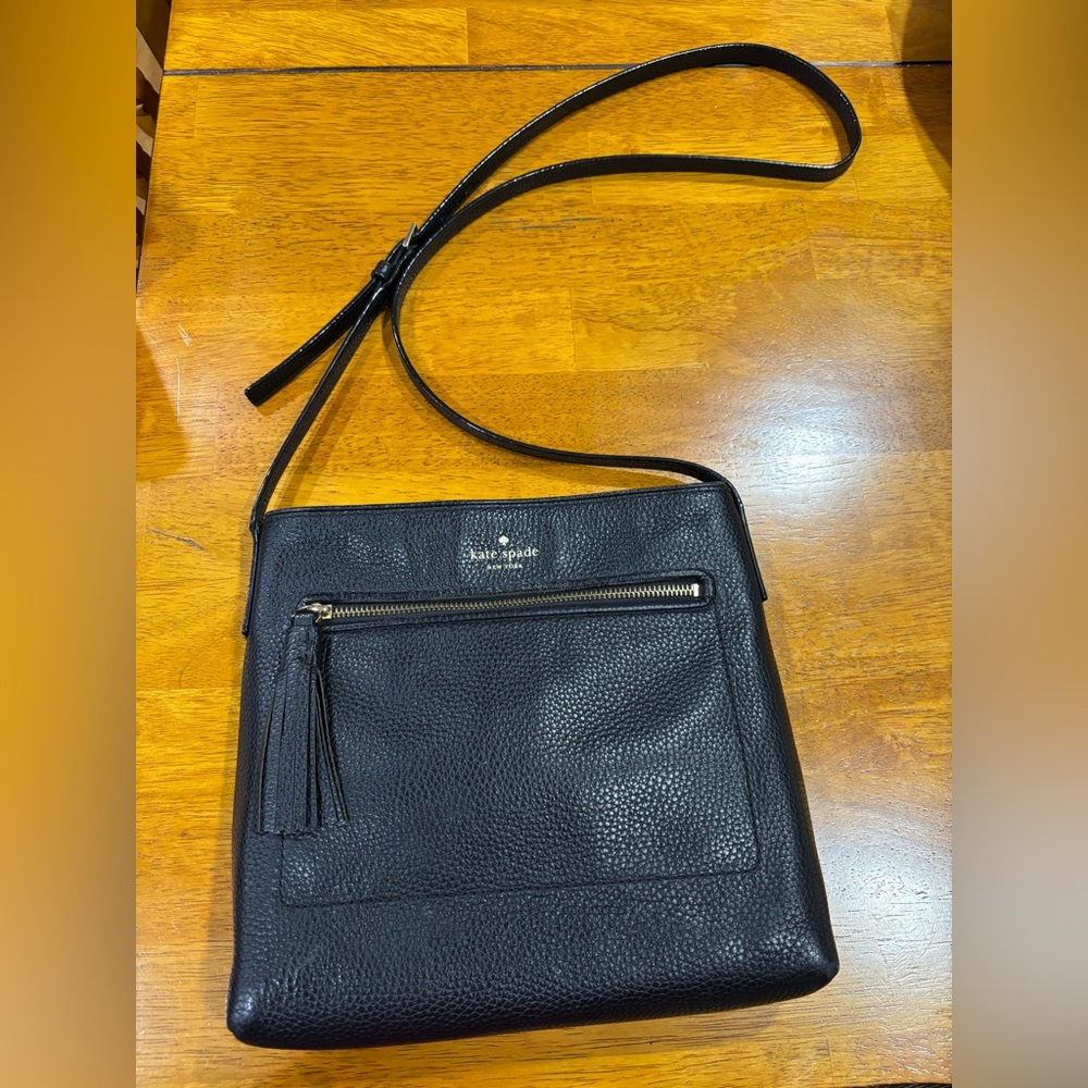 Kate Spade Black Pebbled Leather Crossbody Bag